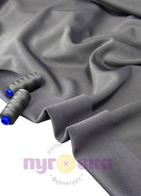 Трикотаж двухсторонний Ника цвет серая сталь