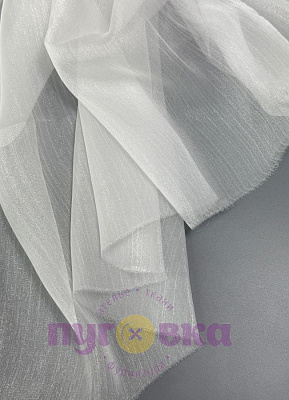 Органза креш с блеском цвет молоко