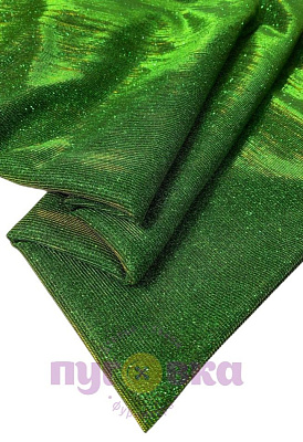 Трикотаж Блеск цвет золото/зеленый