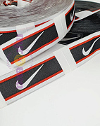 Лента жаккардовая Найк цвет ч/б/к