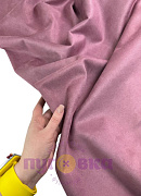 Замша на трикотаже цвет пыльная роза 17