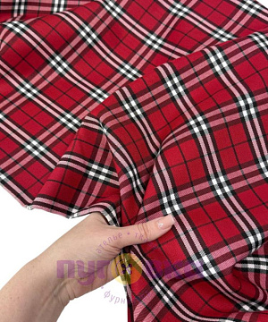 Клетка костюмная цвет красный 9