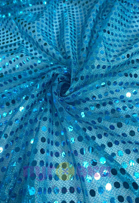 Ткань Копеечка цвет бирюза