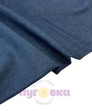 Джинс стрейч цвет темно синий меланж