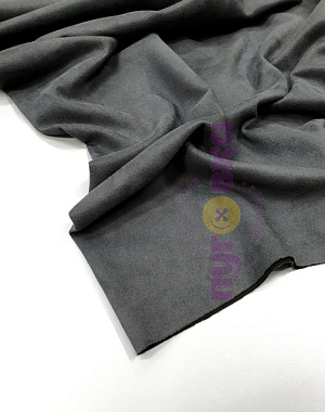 Замша на трикотаже цвет графит 6