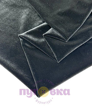 Велюр гладкий цвет черный