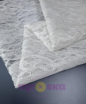 Гипюр школьный Цветы-узоры цвет белый