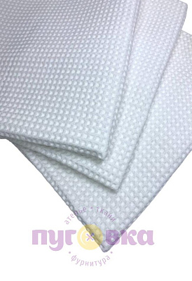 Вафельное полотно цвет белый Турция