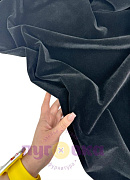 Бархат стрейч цвет черный(Япония)