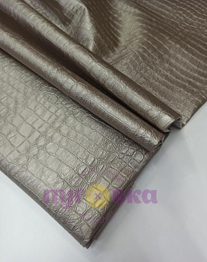 Кож.зам мебельный цвет рептилия темный перламутр 