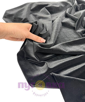 Велюр гладкий цвет черный