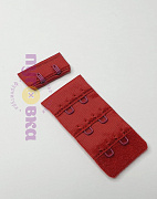 Застежка бельевая 3х2 2,8 см- красная