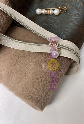 Мех дублированный цвет визон 