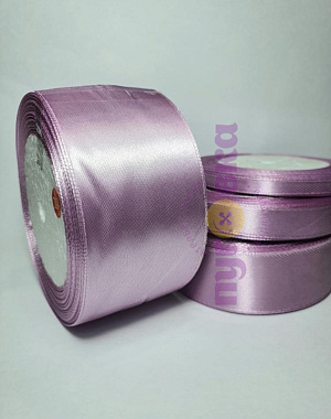 Атласная лента моток 5см цвет сиреневый №45