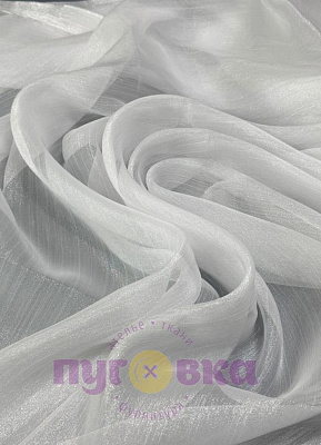 Органза креш с блеском цвет молоко