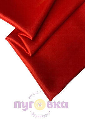 Креп сатин, красный