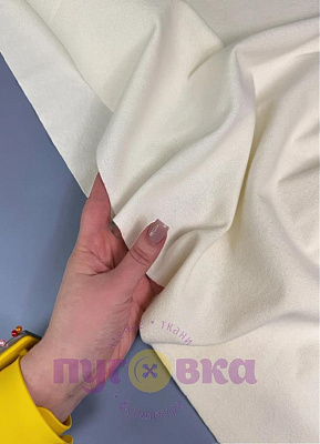 Трикотаж рибана цвет молоко ринг 220 гр