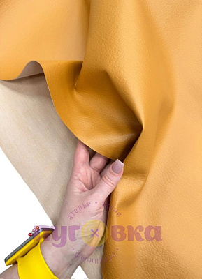 Кожа мебельная цвет горчица 3