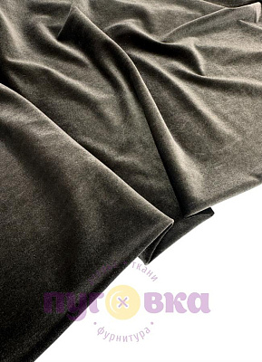 Велюр гладкий цвет горький шоколад