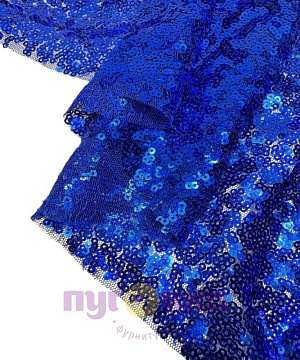 Ткань с пайетками цвет электрик синий