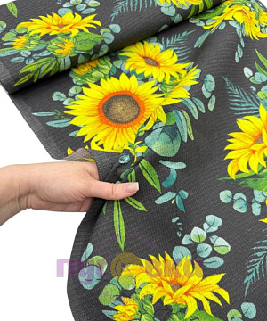 Ваф.полотенце Подсолнух на темном 62190