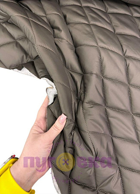 Курточная стежка синтепон 200 гр+велюр цвет шоколад