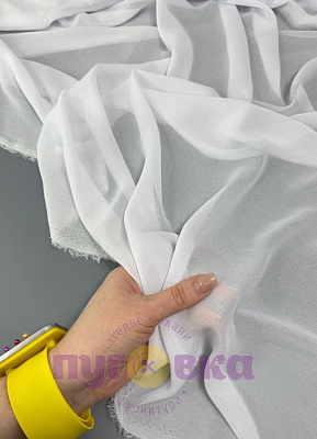 Креп-шифон "Сахар" цвет белый