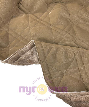 Курточная ткань Лазерная кожа/синтепон/мех цвет песочный