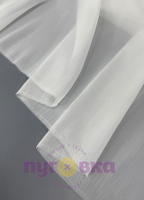 Органза креш цвет белый/ zsz