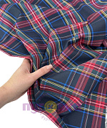 Клетка костюмная цвет т.синий 21