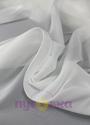 Органза креш цвет белый/ zsz