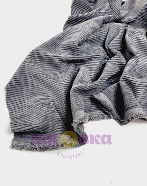 Вельвет 2мм цвет серый графит