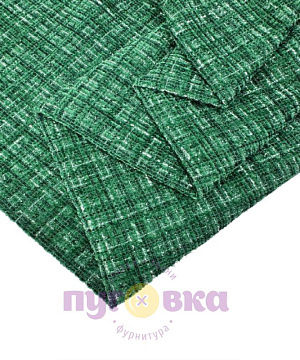 Твид "Шанель" костюмный цвет зеленый изумруд