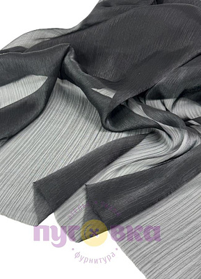 Органза креш с блеском цвет черный