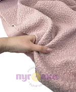 Букле лама цвет розовый мел