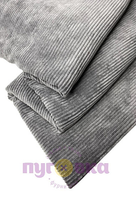 Вельвет 2мм цвет серый графит