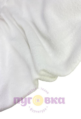 Флис цвет белый тонкий 160 гр.м.2