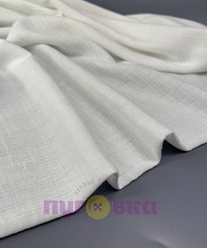 Ткань фактурная полоска цвет молоко