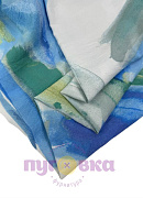 Вискоза Бохо акварель цвет голубой