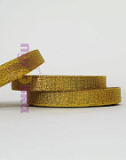 Лента парча 1см золото/моток 75р