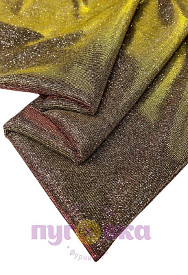 Трикотаж Блеск цвет красный/ золото/ серебро (на черном)