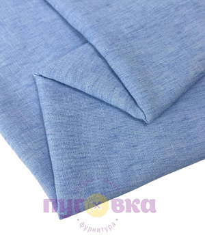 Ткань Полли цвет голубой меланж