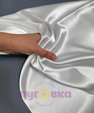 Атлас стрейч цвет белый