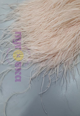 Тесьма перо Страуса цвет персик