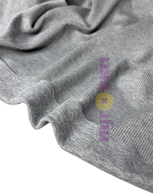 Двухсторонний трикотаж Вязанка цвет серый меланж к.пенье