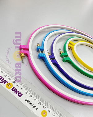 Пяльца с винтом 26 см/ розовый