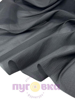 Органза креш цвет черный /zsz