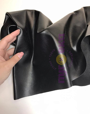 Кожа стрейч на замше цвет черный