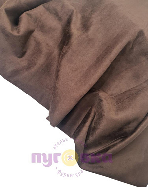 Замша на трикотаже цвет горький шоколад