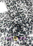 Мульти шифон Леопард серый